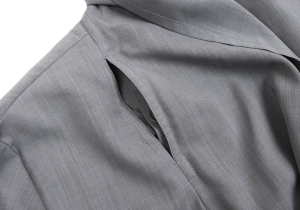 Yohji Yamamoto NOIR Wool Poly Stole Shirt Jacket K-164418_008