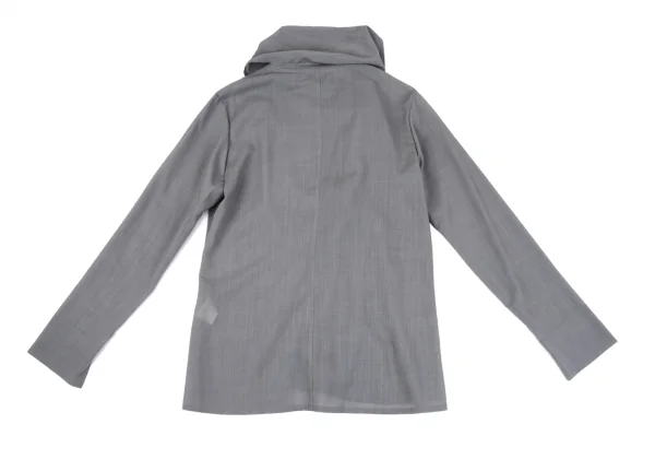 Yohji Yamamoto NOIR Wool Poly Stole Shirt Jacket K-164418_013