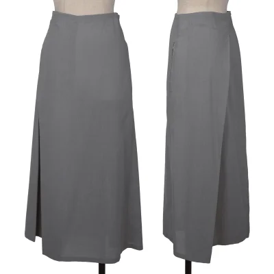 Yohji Yamamoto NOIR Wool Poly Wrap Skirt