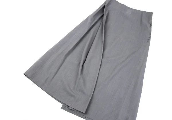 Yohji Yamamoto NOIR Wool Poly Wrap Skirt K-164419_006