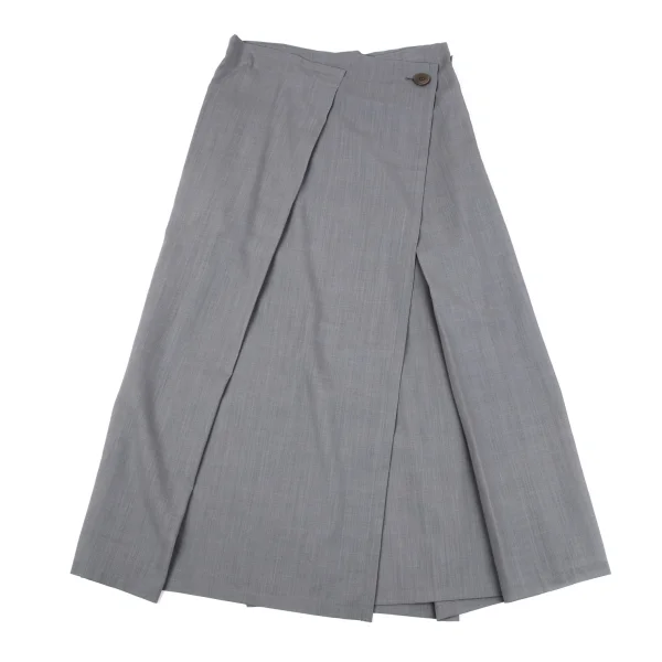 Yohji Yamamoto NOIR Wool Poly Wrap Skirt K-164419_007