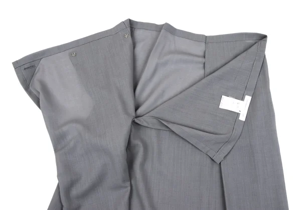 Yohji Yamamoto NOIR Wool Poly Wrap Skirt K-164419_012