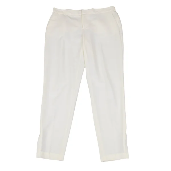 Calvin Klein Hem Zip Design Pants Ivory 6 K-164421_001