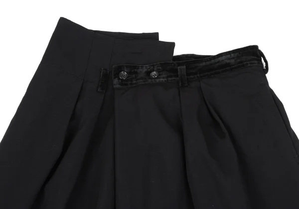 COMME des GARCONS Velour Switching Waist Design Skirt K-164427_003