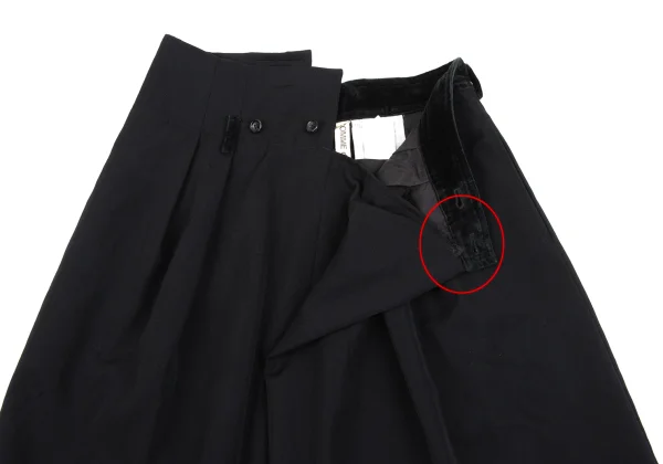 COMME des GARCONS Velour Switching Waist Design Skirt K-164427_006
