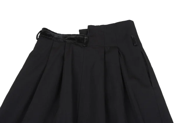 COMME des GARCONS Velour Switching Waist Design Skirt K-164427_013