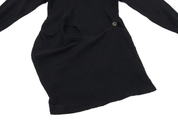 COMME des GARCONS Wool Nylon Wrap Knit Top K-164429_007