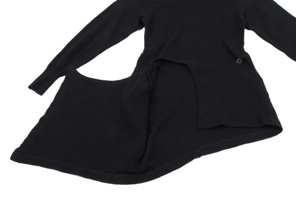 COMME des GARCONS Wool Nylon Wrap Knit Top K-164429_009