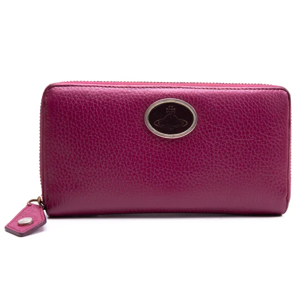 Vivienne Westwood Orb Plate Leather Wallet Purple  K-164430_001