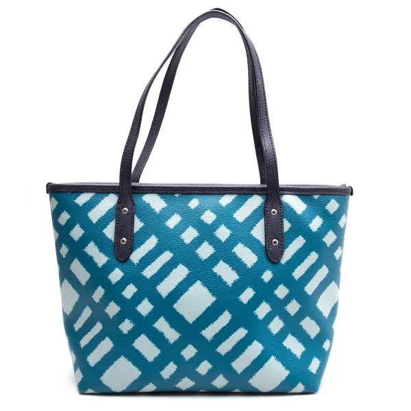 COACH Wild Plaid Leather Tote Bag K-164431_004