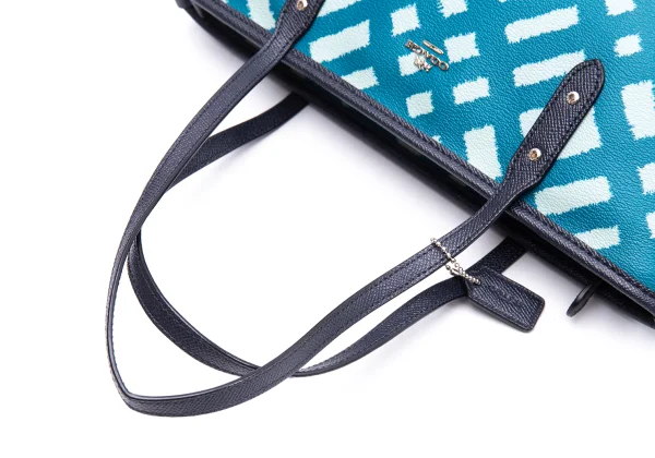 COACH Wild Plaid Leather Tote Bag K-164431_007