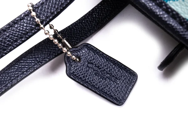 COACH Wild Plaid Leather Tote Bag K-164431_008