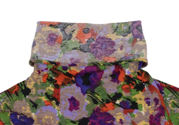 KENZO Floral Printed Wool Knit Top K-164434_003