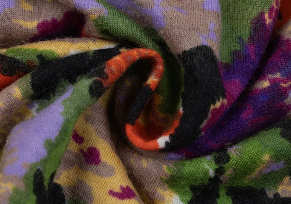 KENZO Floral Printed Wool Knit Top K-164434_011