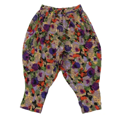 KENZO Floral Print Cropped Wool Knit Pants