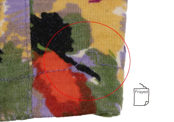 KENZO Floral Print Cropped Wool Knit Pants K-164435_008