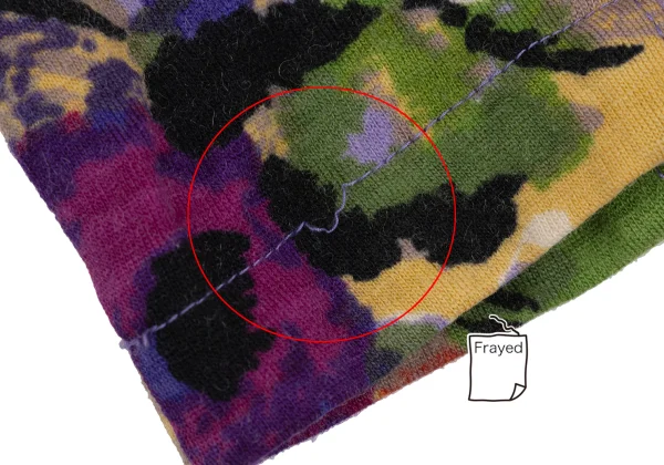 KENZO Floral Print Cropped Wool Knit Pants K-164435_012