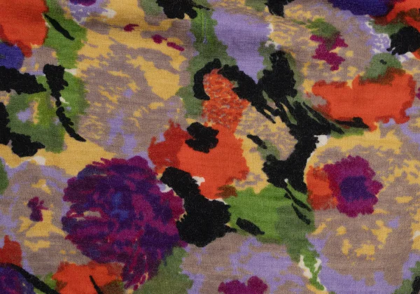 KENZO Floral Print Cropped Wool Knit Pants K-164435_013