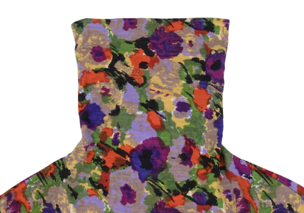 KENZO Floral Print Wool Knit Top & Cropped Pants K-164436_005