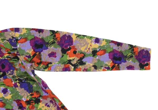 KENZO Floral Print Wool Knit Top & Cropped Pants K-164436_006