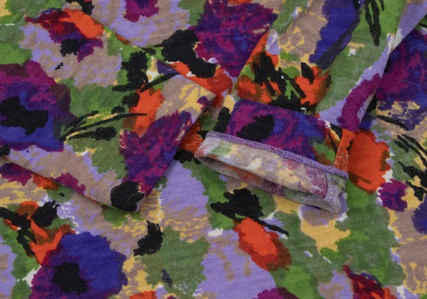 KENZO Floral Print Wool Knit Top & Cropped Pants K-164436_007