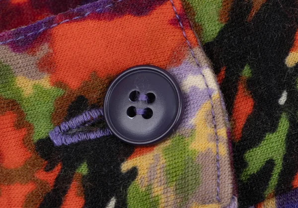 KENZO Floral Print Wool Knit Top & Cropped Pants K-164436_013