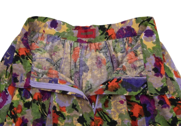 KENZO Floral Print Wool Knit Top & Cropped Pants K-164436_014