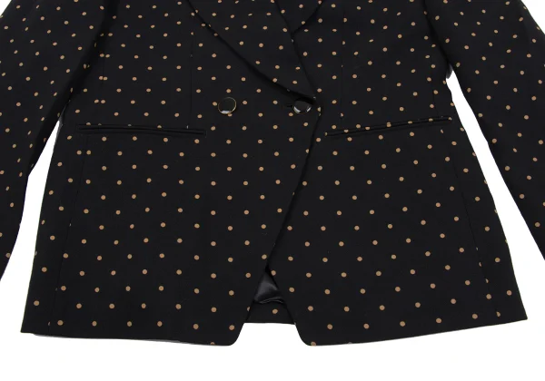 KENZO Dot Printed Wool Cut Away Jacket K-164437_007