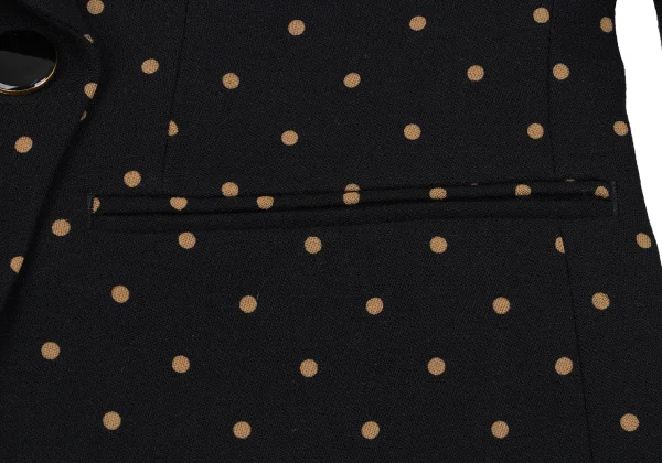 KENZO Dot Printed Wool Cut Away Jacket K-164437_009