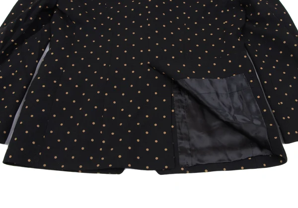KENZO Dot Printed Wool Cut Away Jacket K-164437_013