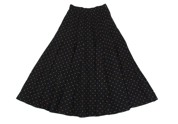 KENZO Dot Printed Wool Flare Skirt K-164438_002
