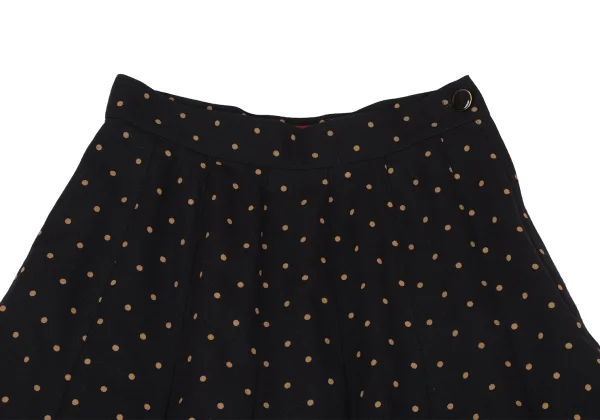 KENZO Dot Printed Wool Flare Skirt K-164438_003