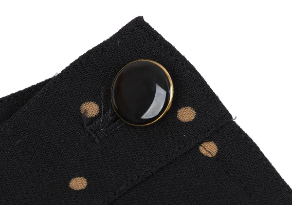 KENZO Dot Printed Wool Flare Skirt K-164438_004