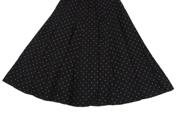 KENZO Dot Printed Wool Flare Skirt K-164438_006