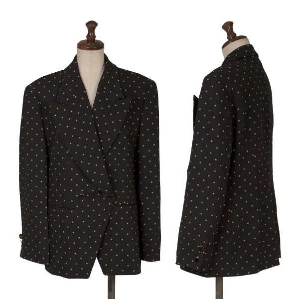 KENZO Dot Printed Wool Jacket & Skirt K-164439_002