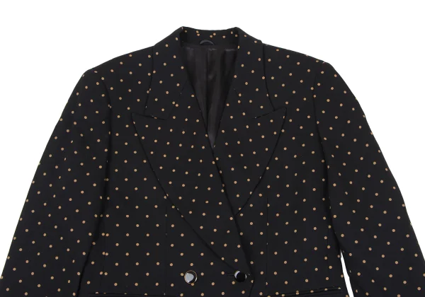 KENZO Dot Printed Wool Jacket & Skirt K-164439_004