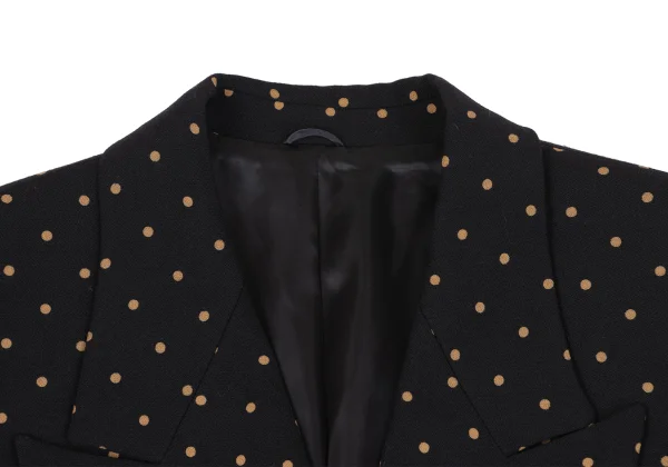 KENZO Dot Printed Wool Jacket & Skirt K-164439_005