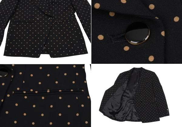 KENZO Dot Printed Wool Jacket & Skirt K-164439_008