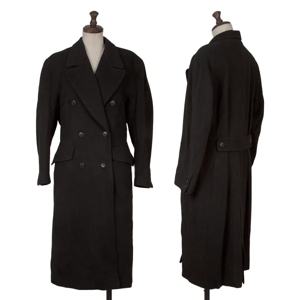KENZO Melton Wool Chester Coat Black S K-164451_001