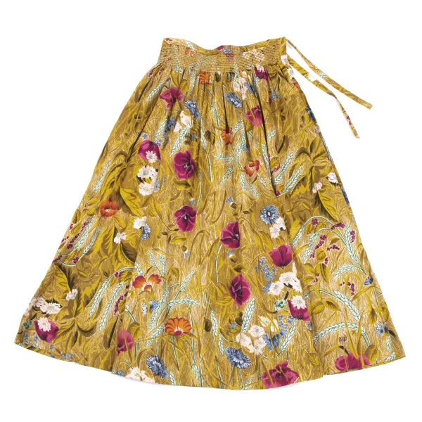 KENZO Botanical Printed Waist Stitch Flare Skirt K-164452_002