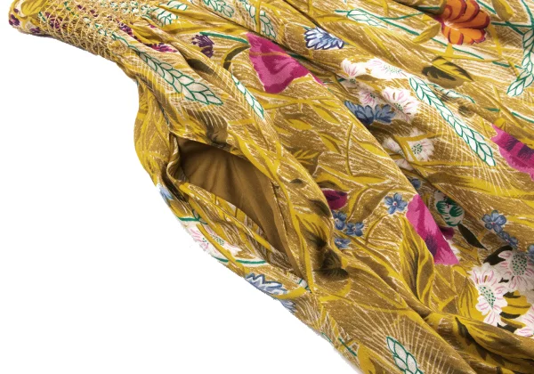 KENZO Botanical Printed Waist Stitch Flare Skirt K-164452_007