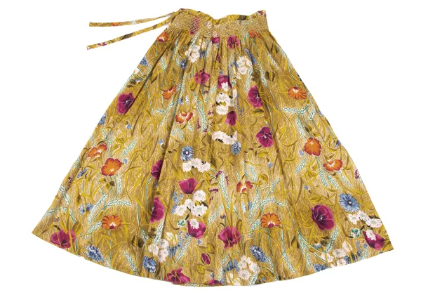 KENZO Botanical Printed Waist Stitch Flare Skirt K-164452_010