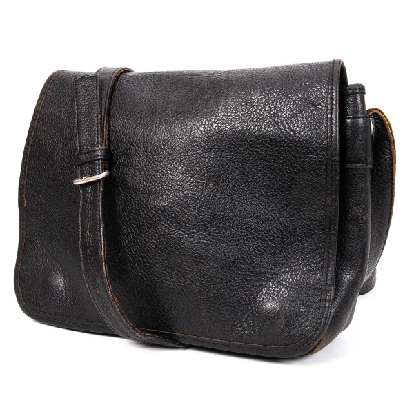 Y's Leather Messenger Bag Black  K-164462_001