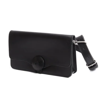 Y's Leather Flap Hand Bag