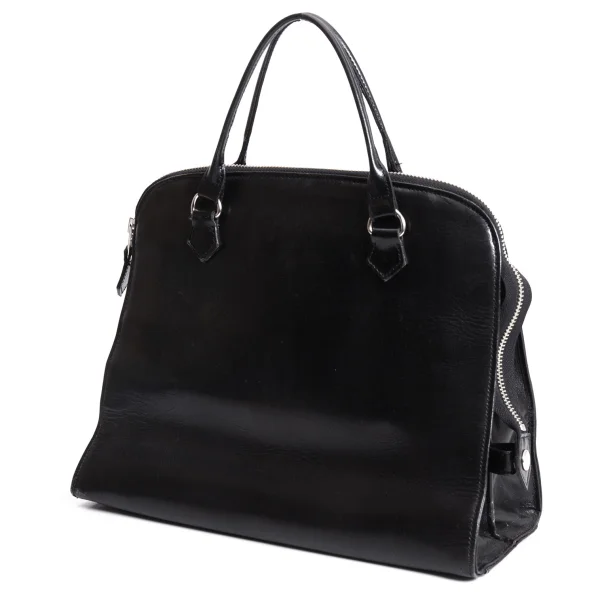 COMME des GARCONS Leather Hand Bag Black  K-164470_001