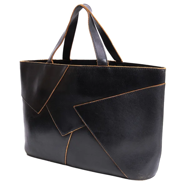 tricot COMME des GARCONS Switching Leather Tote Bag Black  K-164471_001