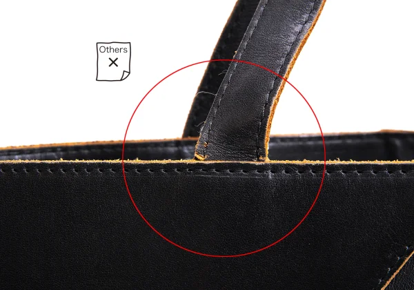 tricot COMME des GARCONS Switching Leather Tote Bag K-164471_003