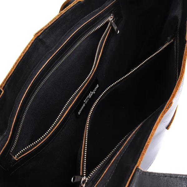 tricot COMME des GARCONS Switching Leather Tote Bag K-164471_015