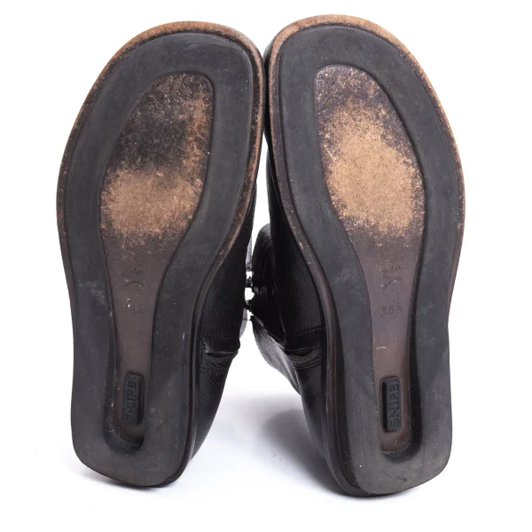 Y’s×SNIPE Side Zip Leather Boots K-164476_009