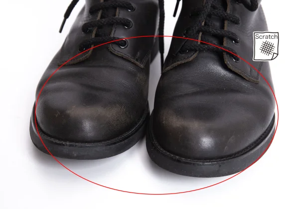 Yohji Yamamoto FEMME Back Riri Zip Belted Leather Boots K-164477_003